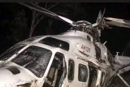 Helicopter crashes into swamp in Ondo