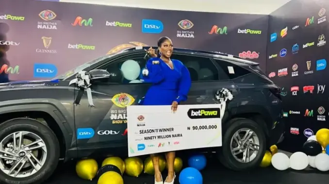 BBNaija winner, Temi , receives her prize of N90m, SUV