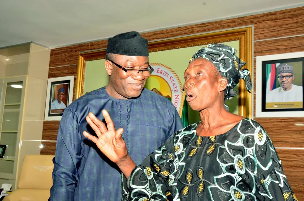Fayemi employs children of septuagenarian who has N100 on her