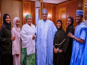 PHOTO NEWS: Buhari and family celebrate Eid-el-Fitri at Presidential Villa