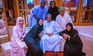 PHOTO NEWS: Buhari and family celebrate Eid-el-Fitri at Presidential Villa