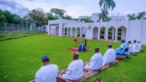 PHOTO NEWS: Buhari and family celebrate Eid-el-Fitri at Presidential Villa