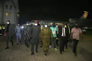 Tinubu returns to Nigeria after knee surgery (+ photos)