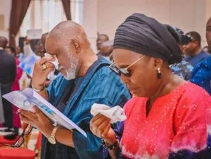 Owo attack: Akeredolu weeps at funeral, says 'we failed to defend victims'