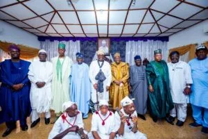 PHOTO NEWS: Tinubu in Calabar, meets delegates, pays homage to Obong