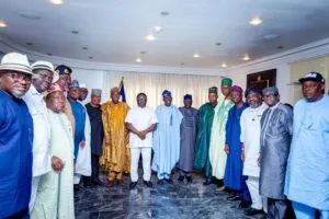 PHOTO NEWS: Tinubu in Calabar, meets delegates, pays homage to Obong