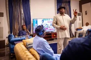 PHOTO NEWS: Jonathan, others in early congratulatory visit to Tinubu