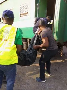 Two killed, many injured as train rams into Lagos staff bus(+Photos)